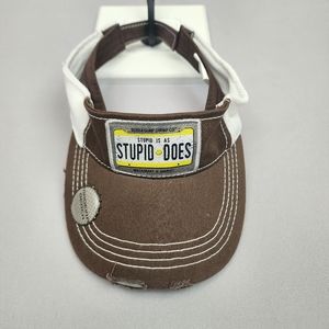 BUBBAGUMP Visor Distressed Hat Bottle Opener Brim New
